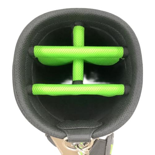 adidas (アディダス) キャディバッグ グレーｘグリーン QR627 9型