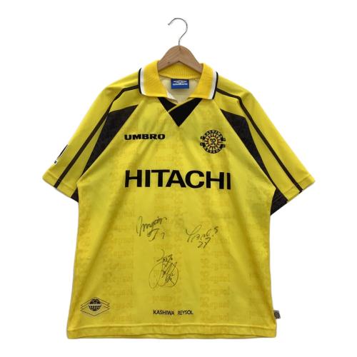 柏レイソル (カシワレイソル) サッカーユニフォーム メンズ SIZE M イエロー 1997-98 サイン証明無