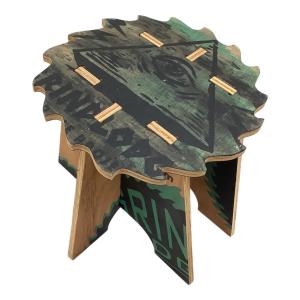 GRIND LODGE (グラインドロッジ) アウトドアチェア 生刷りカスタム tattam ウッドスツール