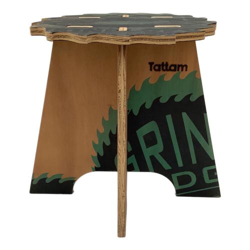 GRIND LODGE (グラインドロッジ) アウトドアチェア 生刷りカスタム tattam ウッドスツール