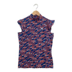 PEARLY GATES (パーリーゲイツ) ゴルフウェア(トップス) レディース SIZE SS レッド×ブルー モックネック 055-2167408