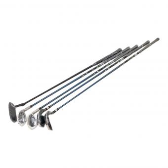 Golzy (ゴルジー) ゴルフクラブ&キャディバッグセット ブラック×ブルー フレックス【R】 5本セット 純正グリップ良好