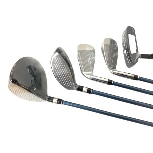 Golzy (ゴルジー) ゴルフクラブ&キャディバッグセット ブラック×ブルー フレックス【R】 5本セット 純正グリップ良好