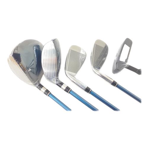 Golzy (ゴルジー) ゴルフクラブ&キャディバッグセット ブラック×レッド フレックス【R】 5本セット 純正グリップ良好