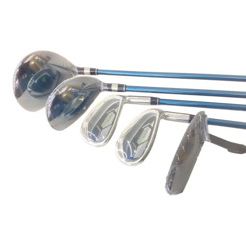 Golzy (ゴルジー) ゴルフクラブ&キャディバッグセット ブラック×レッド フレックス【R】 5本セット 純正グリップ良好