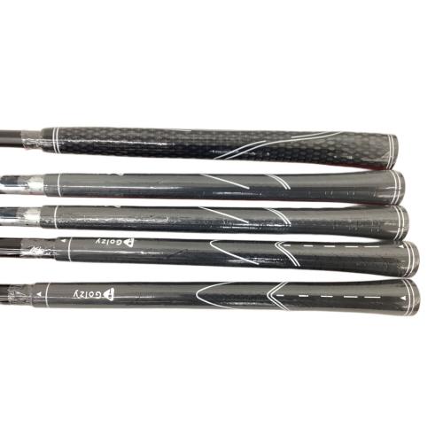 Golzy (ゴルジー) ゴルフクラブ&キャディバッグセット ブラック×レッド フレックス【R】 5本セット 純正グリップ良好