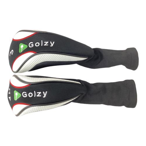 Golzy (ゴルジー) ゴルフクラブ&キャディバッグセット ブラック×レッド フレックス【R】 5本セット 純正グリップ良好