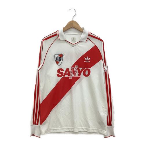 リーベル・プレート サッカーユニフォーム SIZE M 長袖 ホワイト×レッド 92/95復刻 AK9001