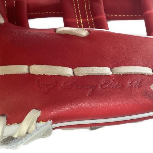 MIZUNO (ミズノ) 硬式グローブ レッド 収納袋付 耕作刻印有 外野用 左投げ用 プロ仕様モデル