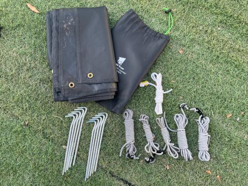 Coleman (コールマン) ツールームテント Amazon限定カラー 2190862 トンネル2ルームハウスLDX 約4.6長さx4.35幅x2高さm 6～7人用 程度B 程度B スカートあり ハンマーなし/説明書あり