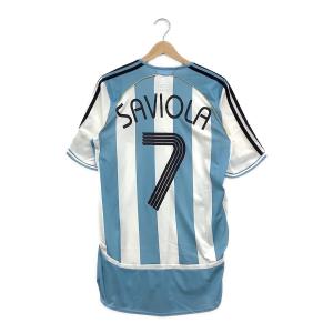 アルゼンチン代表 (アルゼンチンダイヒョウ) サッカーユニフォーム メンズ SIZE M スカイブルー×ホワイト 06-07 ホームユニフォーム 【7】ハビエル・サビオラ 739802
