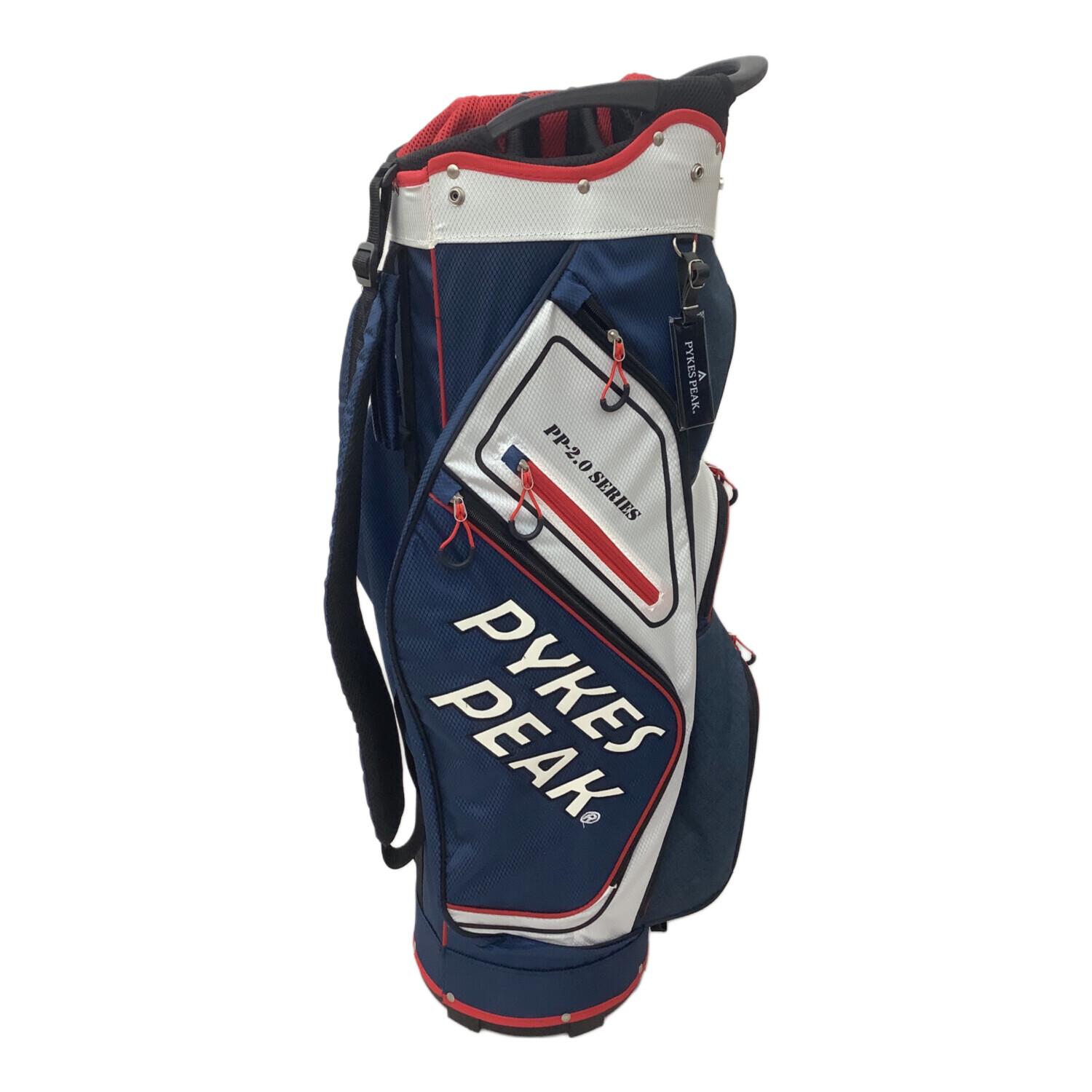 PYKES PEAK キャディバッグ ネイビー PYKES PEAK（パイクスピーク） キャディバッグ(カートタイプ)【軽量