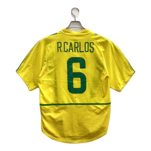 ブラジル代表 サッカーユニフォーム SIZE M イエロー 2002年 【6】ロベルト・カルロス 182265