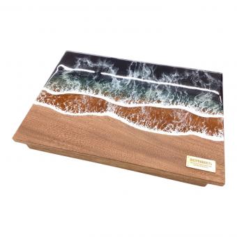 802プロダクツ ファニチャーアクセサリー ウォールナット黒波レジン ワンユニット天板