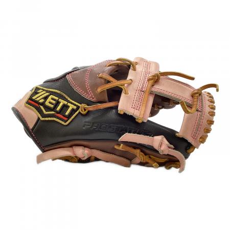ZETT (ゼット) 軟式グローブ ブラウン×ピンク PRO STATUS 内野用