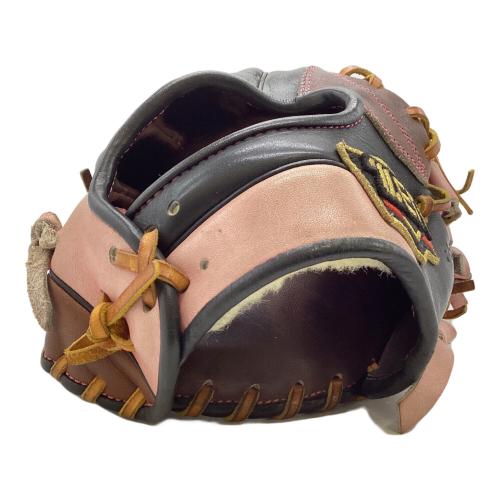ZETT (ゼット) 軟式グローブ ブラウン×ピンク PRO STATUS 内野用