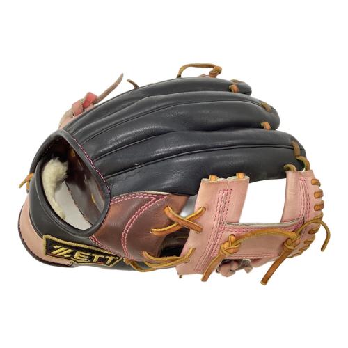 ZETT (ゼット) 軟式グローブ ブラウン×ピンク PRO STATUS 内野用