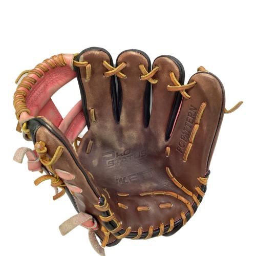 ZETT (ゼット) 軟式グローブ ブラウン×ピンク PRO STATUS 内野用