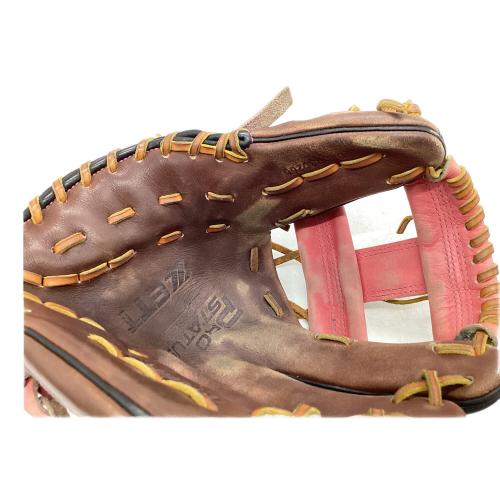 ZETT (ゼット) 軟式グローブ ブラウン×ピンク PRO STATUS 内野用