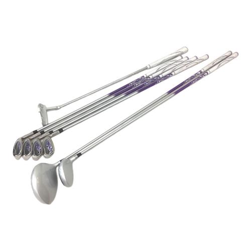 Lynx (リンクス) ゴルフクラブ&キャディバッグセット ブラック×パープル Crystal Cat フレックス【L】 7本セット