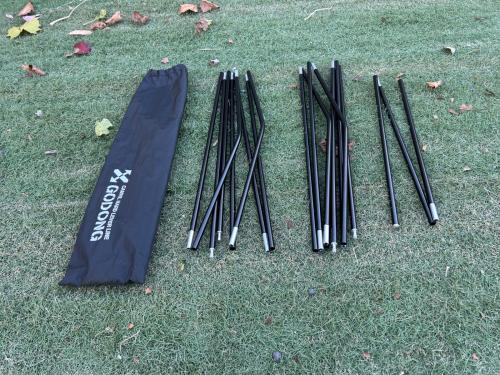 CAMVIL (ケムビル) ドームテント ブラック ゴートン GODONG 約220×155×125cm 1～2人用 程度B 程度A