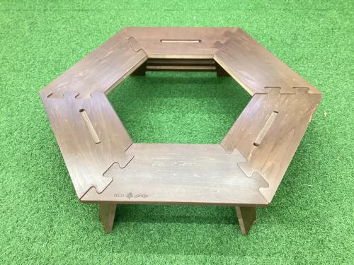 WLD アウトドアテーブル ブラウン ヘキサテーブル