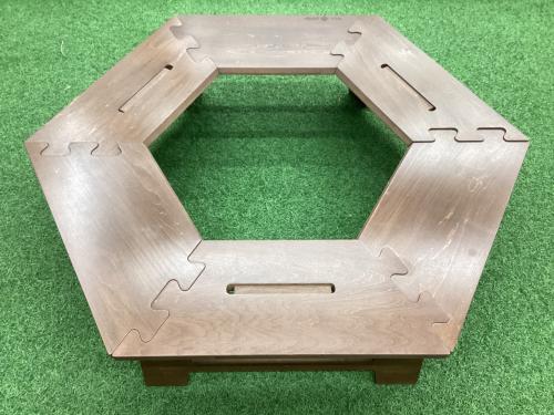 WLD アウトドアテーブル ブラウン ヘキサテーブル