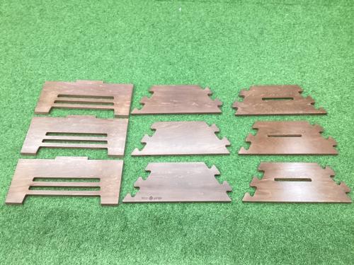 WLD アウトドアテーブル ブラウン ヘキサテーブル