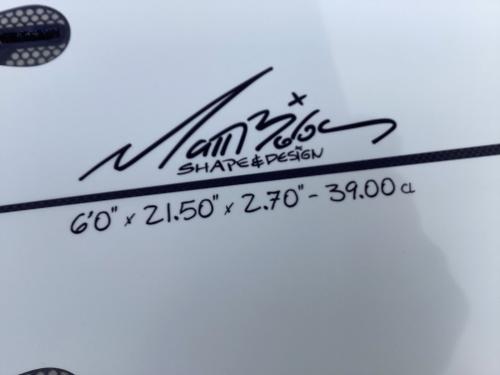 PLACEBO (プレセボ) ROUND NOSE ROUND ショートボード ホワイト 6'0”x21.50”x2.70” -39.00cl