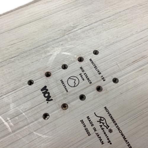 November (ノーベンバー) WHITELIVE スノーボード 154cm　2019-2020年モデル