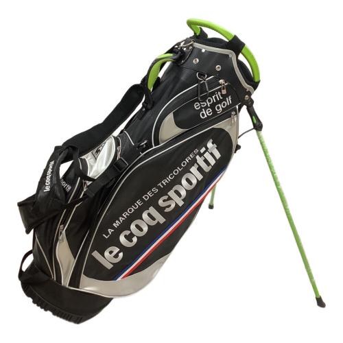 le coq sportif GOLF (ルコック スポルティフ ゴルフ) キャディバッグ QQ1232 9型　セルフスタンド　ブラック×グリーン ブラック×グリーン