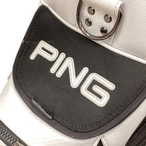 PiNG (ピン) キャディバッグ ホワイト×ブラック ツアーモデル