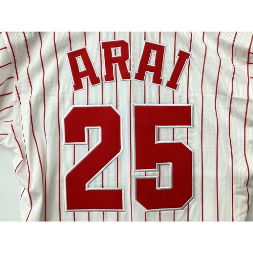 広島東洋カープ (ヒロシマトウヨウカープ) 【25】新井貴浩 応援グッズ 歴代ユニフォーム 2002年～2008年 Mサイズ ホワイト×レッド