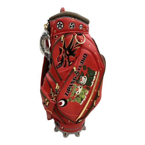 ZIPANG STUDIO キャディバッグ レッド 琉球ゴルフ ドラゴンキャディバッグ　