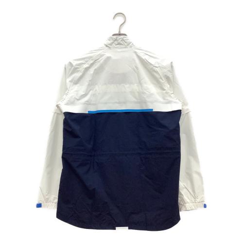 NEW BALANCE (ニューバランス) レインウェアセット ゴルフウェア(トップス) 012-1988001 袋付 メンズ SIZE M ホワイト×ネイビー