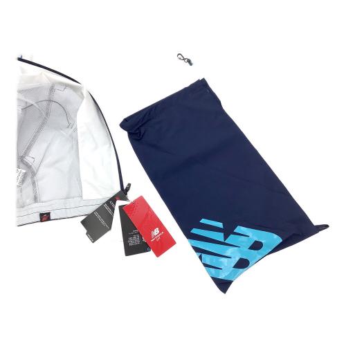 NEW BALANCE (ニューバランス) レインウェアセット ゴルフウェア(トップス) 012-1988001 袋付 メンズ SIZE M ホワイト×ネイビー