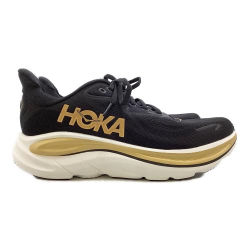 HOKA (ホカ) ランニングシューズ 1162030 クリフトン 10 メンズ SIZE 26.5cm ブラック×ゴールド