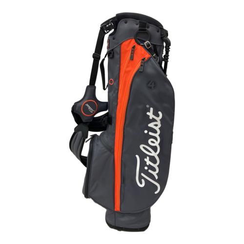 Titleist (タイトリスト) キャディバッグ 4分割 グレー×オレンジ セルフスタンドキャリー