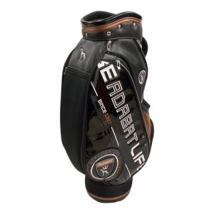 adabat (アダバット) キャディバッグ 5ポケット フード付 ブラック×ブラウン