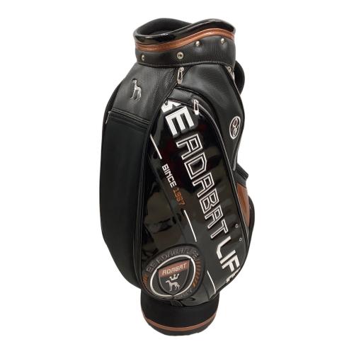 adabat (アダバット) キャディバッグ 5ポケット フード付 ブラック×ブラウン