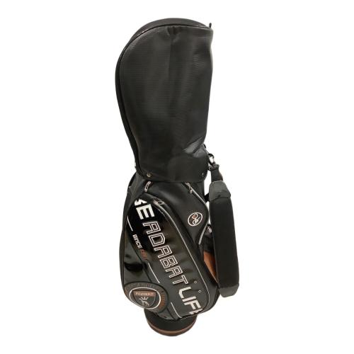 adabat (アダバット) キャディバッグ 5ポケット フード付 ブラック×ブラウン