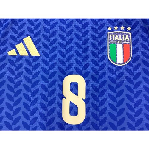 イタリア代表 (イタリアダイヒョウ) サンドロ・トナーリ【8】 サッカーユニフォーム JL6934 ブルー 半袖  2026 ホーム オーセティック 2XL