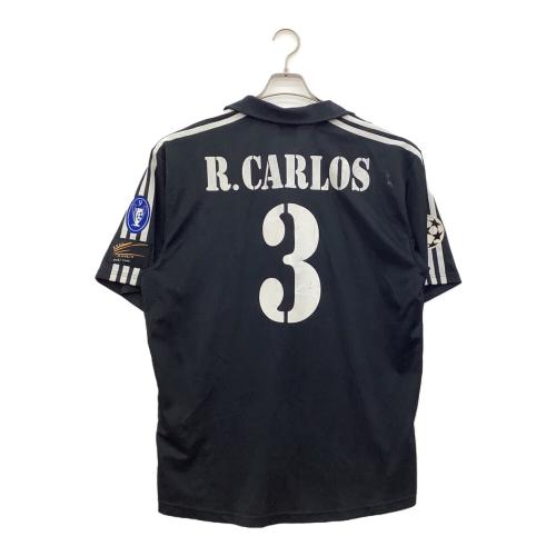 レアル・マドリード ロベルト・カルロス【3】 サッカーユニフォーム ASR001 ブラック  2000/2001年 アウェイ SIZE 2XO