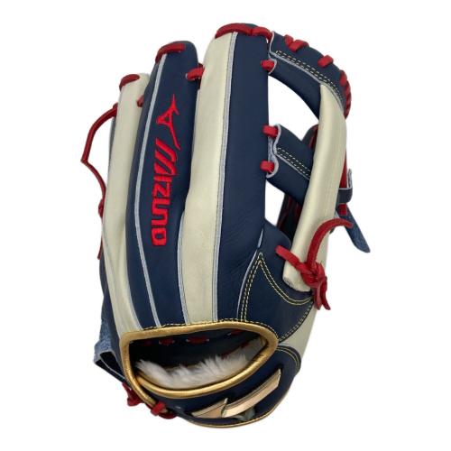 MIZUNO (ミズノ) グローバルエリート 軟式グローブ PT0925 勝色 SIZE 29.5cm ネイビー×ホワイト