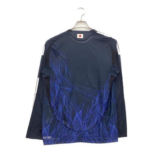 日本代表 (ニホンダイヒョウ) 2024ホーム サッカーユニフォーム IS5611 ブラック×ブルー オーセンティック 長袖 SIZE XL