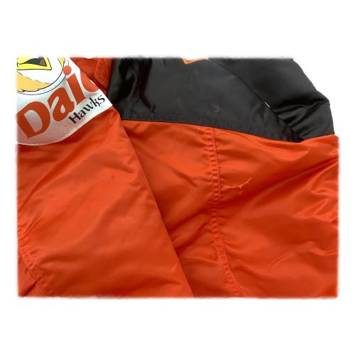 福岡ダイエーホークス (フクオカダイエーホークス) グランドコート 応援グッズ BRG100 当時物 スタジャン SIZE L オレンジ