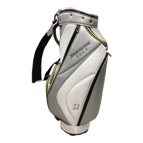 BRIDGESTONE (ブリヂストン) キャディバッグ CBG422 9型　47インチ対応 ホワイト×グレー