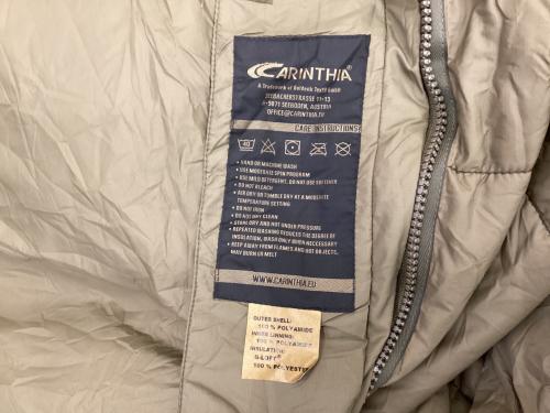 CARINTHIA (カリンシア) マミー型シュラフ(化繊) オリーブ DEFENCE 6　冬用