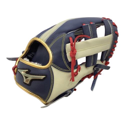 MIZUNO (ミズノ) グローバルエリート 軟式グローブ ネイビー×ホワイト