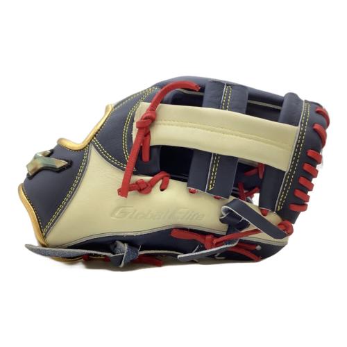 MIZUNO (ミズノ) グローバルエリート 軟式グローブ ネイビー×ホワイト